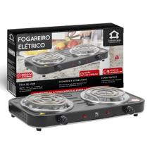 Fogão Elétrico Portátil 2 Bocas 2000w Cooktop Camping 127v/220v -