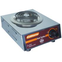 Fogão Elétrico Portátil de Mesa 1 Boca 1250W Hot Turbo Inox 220V Resistência Blindada Cotherm 2446 Fogão Elétrico Portátil de Mesa 1 Boca 1250W Hot Turbo Inox 220V Resistência Blindada Cotherm 2446