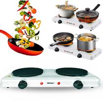 Fogão Elétrico Startools Fogareiro Indução 5 Níveis 2000W 2 Bocas Camping Cozinhe sem Gás