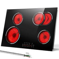 Fogão elétrico Traenvir 4 queimadores 6600W 30" Cerâmica 220V