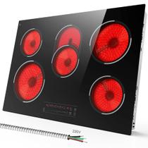 Fogão elétrico Traenvir 5 queimadores 30 polegadas 8400W 220V-240V