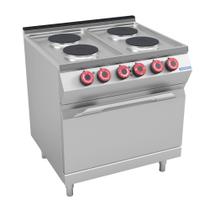 Fogão Elétrico Tramontina 4 Placas Com Forno Elétrico 380 V Aço Inoxidável 800x750 Mm Fogão Elétrico Tramontina 4 Placas Com Forno Elétrico 380 V Aço Inoxidável 800x750 Mm
