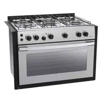 Fogão Embutir 5 Bocas Gaudi Platinum GII Inox Gás GLP 220 V Venax