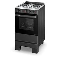 Fogão Esmaltec 4 Bocas Ideal Pop Forno 50 L Limpa Fácil, Mesa Inox, Acendimento Manual