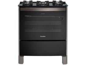 Fogão Esmaltec Esmeralda Glass 5 Bocas Inox com Forno Autolimpante e Acendimento Automático Fogão Esmaltec Esmeralda Glass 5 Bocas Inox com Forno Autolimpante e Acendimento Automático