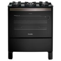 Fogão Esmaltec Esmeralda Glass 5 Bocas Preto com Forno Limpa Fácil e Acendimento Automático Fogão Esmaltec Esmeralda Glass 5 Bocas Preto com Forno Limpa Fácil e Acendimento Automático