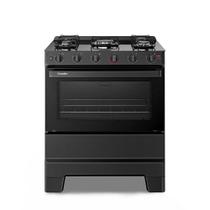 Fogão Esmaltec Ideal Super 5 Bocas Preto Mesa de Vidro Bivolt F5VAP