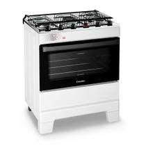 Fogão Esmaltec Ideal Top 5 Bocas 84L Bivolt Branco Mesa Inox Acendimento Automático
