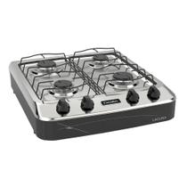 Fogão Esmaltec Laguna 4 Bocas Bocas Preto Mesa Inox com Top Control e Queimadores Família Fogão Esmaltec Laguna 4 Bocas Bocas Preto Mesa Inox com Top Control e Queimadores Família