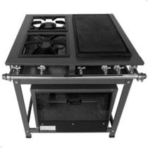 Fogão Extra 2 Queimadores Gás Com Forno e Chapa E2FC Venâncio Fogão Extra 2 Queimadores Gás Com Forno e Chapa E2FC Venâncio