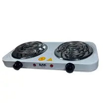 Fogão Fogareiro Bak Elétrico Portátil Branco F2B110 Duas Bocas 2000W Leve 600C Fogão Fogareiro Bak Elétrico Portátil Branco F2B110 Duas Bocas 2000W Leve 600C