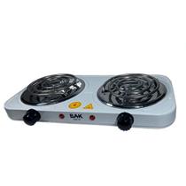 Fogão Fogareiro Bak Elétrico Portátil Branco F2B110 Duas Bocas 2000W Leve 600C