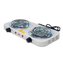 Fogão Fogareiro Compacto Elétrico de Mesa 2 Bocas Para Camping Viagens e Churrasco Fácil de Usar