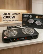 Fogão fogareiro cook top elétrico 2 bocas 2.000 w 110v portátil Fogão fogareiro cook top elétrico 2 bocas 2.000 w 110v portátil