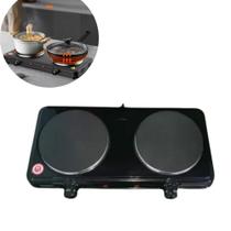 Fogão Fogareiro De Indução Elétrico Cooktop Portátil 2 Bocas Preto
