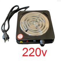 Fogão Fogareiro Elétrico 220v 1000W Portátil Casa Camping em Inox 1 Boca