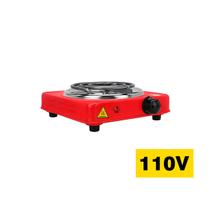 Fogão Fogareiro Elétrico Portátil 110V 1 Boca Camping Cor:Vermelho