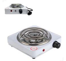 Fogão Fogareiro Elétrico Portátil Mini Cooktop Cozinha 110v Branco 110v