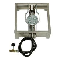 Fogão Fogareiro Em Inox Alta Pressão 1 Boca Queimador Chapeirinho Com Kit Gás Incluso Fogão Fogareiro Em Inox Alta Pressão 1 Boca Queimador Chapeirinho Com Kit Gás Incluso