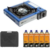 Fogão Fogareiro Flex Frontier Ntk + 5 Refil - Camping Pesca Fogão Fogareiro Flex Frontier Ntk + 5 Refil - Camping Pesca