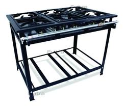 Fogão Fogareiro Inox 6 Boca Alta Pressão 30x30 Profissional A GÁS