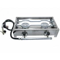 Fogão Fogareiro Inox Alta Pressão 2 Bocas Chama Alta Caminhoneiro Camping Fogão Fogareiro Inox Alta Pressão 2 Bocas Chama Alta Caminhoneiro Camping
