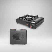 Fogão Fogareiro Portátil A Gás Inox Resistente Butano Acampamento Pesca Cozinha Compacta Prática