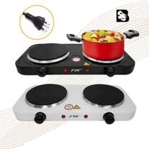 Fogão Fogareiro Portátil Elétrico 2.000W Cooktop 2 Bocas Disco Camping Acampamento - 110 ou 220v