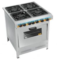 Fogão Home Chef Baixa Pressão 4 Bocas com Forno Inox M18 Metalmaq