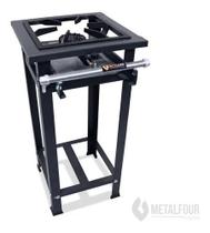 Fogão Industrial 1 Boca Alta Pressão Aço Carbono Grelha 30x30 de Ferro Fundido Perfil 5 Fogão Industrial 1 Boca Alta Pressão Aço Carbono Grelha 30x30 de Ferro Fundido Perfil 5