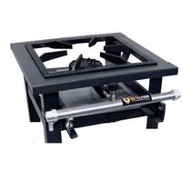 Fogão Industrial 1 Boca de Mesa Alta Pressão Queimador Simples Grelha 30x30cm