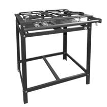 Fogão Industrial 2 Bocas 1 Dupla Standard Baixa Pressão Grelhas Aço P5 MR Fogões