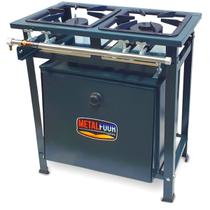 Fogão Industrial 2 Bocas 1QS 1QD Baixa Pressão P5 com Forno 57L de Piso Fogão Industrial 2 Bocas 1QS 1QD Baixa Pressão P5 com Forno 57L de Piso