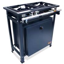 Fogão Industrial 2 Bocas 2QD Baixa Pressão com Forno 57L de Piso Fogão Industrial 2 Bocas 2QD Baixa Pressão com Forno 57L de Piso