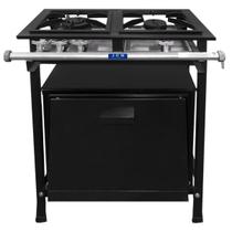 Fogão Industrial 2 Bocas 30x30 Baixa Pressão P5 com Forno JCN Fogão Industrial 2 Bocas 30x30 Baixa Pressão P5 com Forno JCN