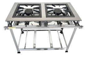 Fogão Industrial 2 Bocas 40x40 Ap P8 em Aço Inox Leona Fogão Industrial 2 Bocas 40x40 Ap P8 em Aço Inox Leona