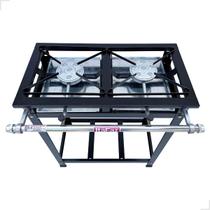 Fogão Industrial 2 Bocas Alta Pressão 30x30 Caulim 6 Chamas Itafaz