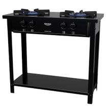 Fogão Industrial 2 Bocas Dako Com Chama Dupla e Pés Preto