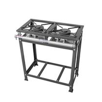 Fogão Industrial 2 Bocas Queimador Simples Baixa Pressão P5 30x30 Mr Fogões