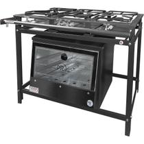 Fogão Industrial 3 Bocas 2qsimples 1qduplo Com Forno MR Fogões Fogão Industrial 3 Bocas 2qsimples 1qduplo Com Forno MR Fogões
