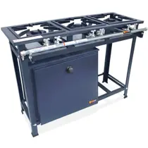 Fogão Industrial 3 Bocas 3QD Baixa Pressão P5 com Forno 57L de Piso