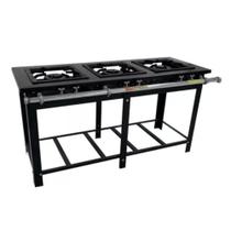 Fogão Industrial 3 Bocas Duplas Venâncio Maxi M3pd3 A Gás