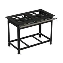 Fogão Industrial 30x30 P7 2 Bocas Baixa Pressão 2 QS JS Martins