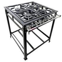 Fogão Industrial 4 Bocas 2 Duplas Baixa Pressão Standard MR Fogões 30x30 P5