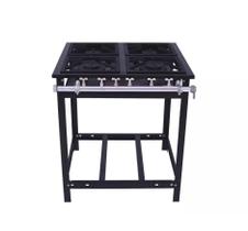 Fogão Industrial 4 Bocas 2QS/2QD 30x30 Linha Extra Baixa Pressão Venâncio E4