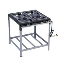 Fogão Industrial 4 Bocas 30X30 Alta Pressão S2000 Metalmaq