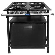 Fogão Industrial 4 Bocas 30x30 Baixa Pressão P5 com Forno JCN Fogão Industrial 4 Bocas 30x30 Baixa Pressão P5 com Forno JCN