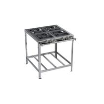 Fogão Industrial 4 bocas 30x30 S2010 Aço Inox Metalmaq