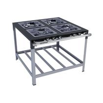 Fogão Industrial 4 bocas 40X40 Luxo Metalmaq