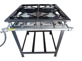 Fogão Industrial 4 Bocas Caulim Alta Pressão 30x30 Kitchen Gourmet Primeira Linha Alta Qualidade